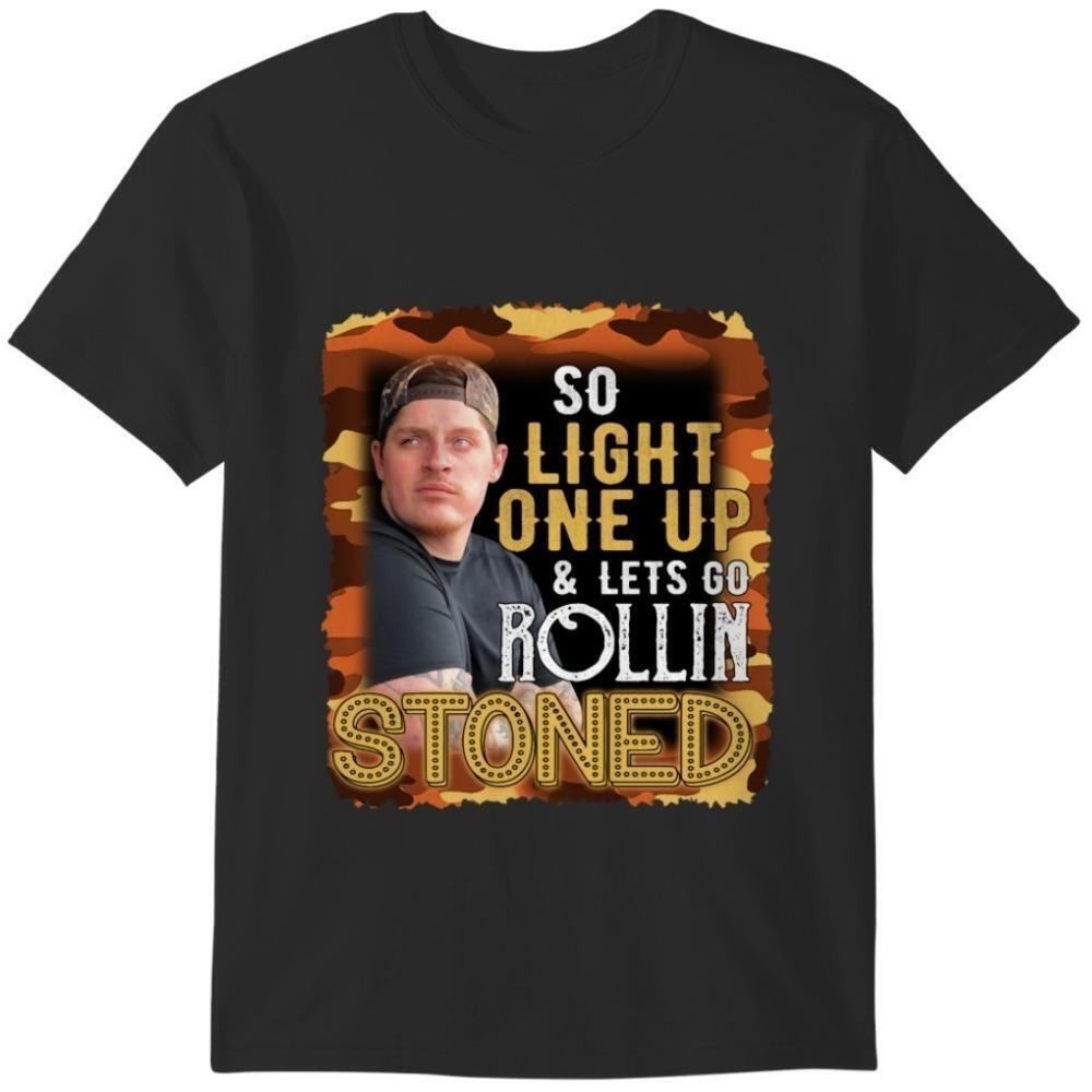 Rolling Stones T Shirt So Light One Up Lets Go Rollin Stoned Fan Tee